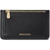 imageBOSTANTEN Small Wallet For Women RFID Leather Credit Card Holder Slim Wristlet Keychain Wallet With Zipper PocketTBlack