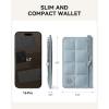 imageBOSTANTEN Small Wallet For Women RFID Leather Credit Card Holder Slim Wristlet Keychain Wallet With Zipper PocketXBlue