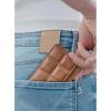 imageBOSTANTEN Small Wallet For Women RFID Leather Credit Card Holder Slim Wristlet Keychain Wallet With Zipper PocketXBrown