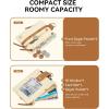 imageBOSTANTEN Small Wallet RFID Minimalist Zip ID Case Wallet with Lanyard Keychain Water Resistant Card Wallets for Women ampamp Men BlackBeige and Brown