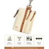 imageBOSTANTEN Small Wallet RFID Minimalist Zip ID Case Wallet with Lanyard Keychain Water Resistant Card Wallets for Women ampamp Men BlackBeige and Brown