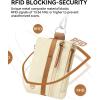 imageBOSTANTEN Small Wallet RFID Minimalist Zip ID Case Wallet with Lanyard Keychain Water Resistant Card Wallets for Women ampamp Men BlackBeige and Brown