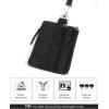 imageBOSTANTEN Small Wallet RFID Minimalist Zip ID Case Wallet with Lanyard Keychain Water Resistant Card Wallets for Women ampamp Men BlackBlack