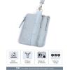 imageBOSTANTEN Small Wallet RFID Minimalist Zip ID Case Wallet with Lanyard Keychain Water Resistant Card Wallets for Women ampamp Men BlackGrey