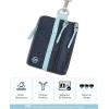 imageBOSTANTEN Small Wallet RFID Minimalist Zip ID Case Wallet with Lanyard Keychain Water Resistant Card Wallets for Women ampamp Men BlackNavy Blue and Sky Blue