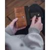 imageBOSTANTEN Small Wallet for Women Leather RFID Blocking Card Holder Bifold Compact Wallets With Zipper Coin Pocket BrownBeigeBlackBlackBrown