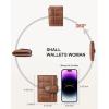 imageBOSTANTEN Small Wallet for Women Leather RFID Blocking Card Holder Bifold Compact Wallets With Zipper Coin Pocket BrownBeigeBlackBrown