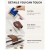 imageBOSTANTEN Small Wallet for Women Leather RFID Blocking Card Holder Bifold Compact Wallets With Zipper Coin Pocket BrownBeigeBlackBrownWhite