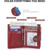 imageBOSTANTEN Small Wallet for Women Leather RFID Blocking Card Holder Bifold Compact Wallets With Zipper Coin Pocket BrownBeigeBlackPU LeahterWine Red