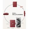 imageBOSTANTEN Small Wallet for Women Leather RFID Blocking Card Holder Bifold Compact Wallets With Zipper Coin Pocket BrownBeigeBlackPU LeahterWine Red