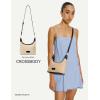 imageBOSTANTEN Straw Crossbody Bags for Women Raffia Clutch Shoulder Purse Handbags for Beach Vacation Daily UseBlack
