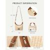 imageBOSTANTEN Straw Crossbody Bags for Women Raffia Clutch Shoulder Purse Handbags for Beach Vacation Daily UseBrown