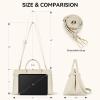 imageBOSTANTEN Top Handle Purses for Women Vegan Leather Suede Tote Satchel Bag Designer Fall Handbag with Adjustable StrapBeige