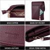 imageBOSTANTEN Vegan Leather Small Crossbody Bags for Women Designer Cell Phone Bag Wallet Purses Adjustable StrapA05burgundy Red