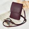 imageBOSTANTEN Vegan Leather Small Crossbody Bags for Women Designer Cell Phone Bag Wallet Purses Adjustable StrapA05burgundy Red