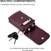 imageBOSTANTEN Vegan Leather Small Crossbody Bags for Women Designer Cell Phone Bag Wallet Purses Adjustable StrapA05burgundy Red