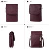 imageBOSTANTEN Vegan Leather Small Crossbody Bags for Women Designer Cell Phone Bag Wallet Purses Adjustable StrapA05burgundy Red