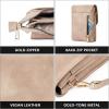imageBOSTANTEN Vegan Leather Small Crossbody Bags for Women Designer Cell Phone Bag Wallet Purses Adjustable StrapA08pale Brown