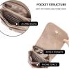 imageBOSTANTEN Vegan Leather Small Crossbody Bags for Women Designer Cell Phone Bag Wallet Purses Adjustable StrapA08pale Brown