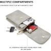 imageBOSTANTEN Vegan Leather Small Crossbody Bags for Women Designer Cell Phone Bag Wallet Purses Adjustable StrapB02grey