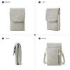 imageBOSTANTEN Vegan Leather Small Crossbody Bags for Women Designer Cell Phone Bag Wallet Purses Adjustable StrapB02grey