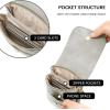 imageBOSTANTEN Vegan Leather Small Crossbody Bags for Women Designer Cell Phone Bag Wallet Purses Adjustable StrapB02grey