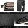 imageBOSTANTEN Vegan Leather Small Crossbody Bags for Women Designer Cell Phone Bag Wallet Purses Adjustable StrapB02pebble Black