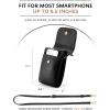 imageBOSTANTEN Vegan Leather Small Crossbody Bags for Women Designer Cell Phone Bag Wallet Purses Adjustable StrapB02pebble Black
