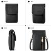 imageBOSTANTEN Vegan Leather Small Crossbody Bags for Women Designer Cell Phone Bag Wallet Purses Adjustable StrapB02pebble Black