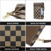 imageBOSTANTEN Vegan Leather Small Crossbody Bags for Women Designer Cell Phone Bag Wallet Purses Adjustable StrapCheckered Coffee