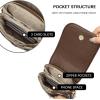 imageBOSTANTEN Vegan Leather Small Crossbody Bags for Women Designer Cell Phone Bag Wallet Purses Adjustable StrapCheckered Coffee