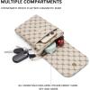 imageBOSTANTEN Vegan Leather Small Crossbody Bags for Women Designer Cell Phone Bag Wallet Purses Adjustable StrapD01beige Signature