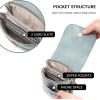 imageBOSTANTEN Vegan Leather Small Crossbody Bags for Women Designer Cell Phone Bag Wallet Purses Adjustable StrapDenim Blue