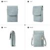 imageBOSTANTEN Vegan Leather Small Crossbody Bags for Women Designer Cell Phone Bag Wallet Purses Adjustable StrapDenim Blue