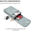imageBOSTANTEN Vegan Leather Small Crossbody Bags for Women Designer Cell Phone Bag Wallet Purses Adjustable StrapDenim Blue