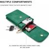 imageBOSTANTEN Vegan Leather Small Crossbody Bags for Women Designer Cell Phone Bag Wallet Purses Adjustable StrapLight Green