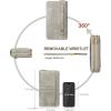 imageBOSTANTEN Wallets for Women Leather RFID Double Zipper Around Credit Card Holder Large Capacity Wristlet Clutch WalletCloud Gray