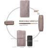 imageBOSTANTEN Wallets for Women Leather RFID Double Zipper Around Credit Card Holder Large Capacity Wristlet Clutch WalletPurple