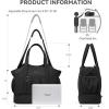 imageBOSTANTEN Weekender Bags for Women Waterproof Gym Bag with Shoe Compartment Ideal Carryon Bag for Sport and Travel BlackABlack