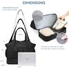 imageBOSTANTEN Weekender Bags for Women Waterproof Gym Bag with Shoe Compartment Ideal Carryon Bag for Sport and Travel BlackABlack