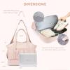 imageBOSTANTEN Weekender Bags for Women Waterproof Gym Bag with Shoe Compartment Ideal Carryon Bag for Sport and Travel BlackAPink