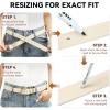 imageBOSTANTEN Women Belts For Jeans Dresses Pants Trendy Ladies Leather Waist Black Belt with Silver Oval Buckle008whiteLeather