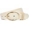 imageBOSTANTEN Women Belts For Jeans Dresses Pants Trendy Ladies Leather Waist Black Belt with Silver Oval Buckle008whiteLeather