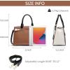 imageBOSTANTEN Women Leather Handbag Designer Satchel Purses Top Handle Shoulder Totes Crossbody BagA05brown With White