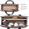imageBOSTANTEN Women Leather Handbag Designer Satchel Purses Top Handle Shoulder Totes Crossbody BagA05brown With White