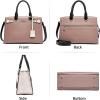 imageBOSTANTEN Women Leather Handbag Designer Satchel Purses Top Handle Shoulder Totes Crossbody BagA06pink With White