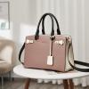 imageBOSTANTEN Women Leather Handbag Designer Satchel Purses Top Handle Shoulder Totes Crossbody BagA06pink With White