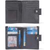 imageBOSTANTEN Women Leather Wallet RFID Blocking Small Bifold Zipper Pocket Wallet Card Case Purse with ID Window1deep grey