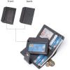 imageBOSTANTEN Women Leather Wallet RFID Blocking Small Bifold Zipper Pocket Wallet Card Case Purse with ID Window1deep grey