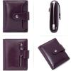 imageBOSTANTEN Women Leather Wallet RFID Blocking Small Bifold Zipper Pocket Wallet Card Case Purse with ID Window1purple